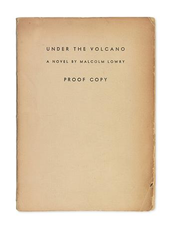 LOWRY, MALCOLM. Under the Volcano.